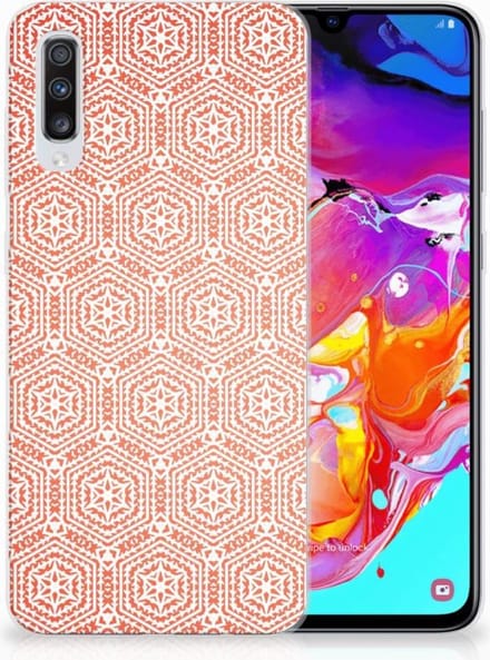 Samsung Galaxy A70 TPU bumper Pattern Orange
