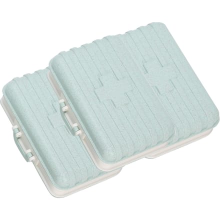 3pcs Organisateur de Pilules 6 Compartiments Portable Forme Valise Étui à Médicaments Rangement Médicaments de Voyage bleu clair