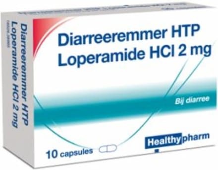 Healthypharm Diarreeremmer HTP Loperamide HCl 2mg - 2 x 10 capsules