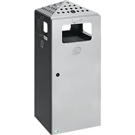 Combi-asbak H92 antraciet RAL7021