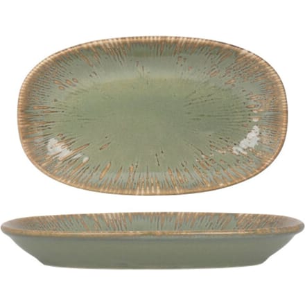Bonna Serveerschaal - Sage Snell - Porselein - 24x14 cm - set van 2