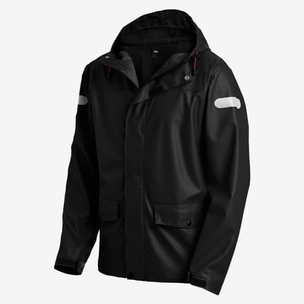 FHB RAINER PU-Stretch-Regenjack 77938 - Zwart - M