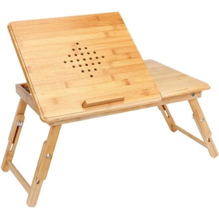 CASARIA Laptop Standaard- Lade Ventilatiegaten Verstelbaar- 55 x 35 cm