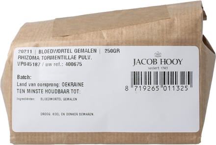 Jacob Hooy Bloedwortel gemalen 250 Gram