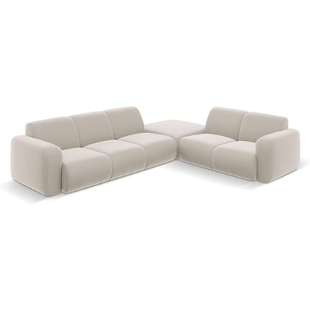6-zitshoekbank Lola velvet rechts | Windsor & Co
