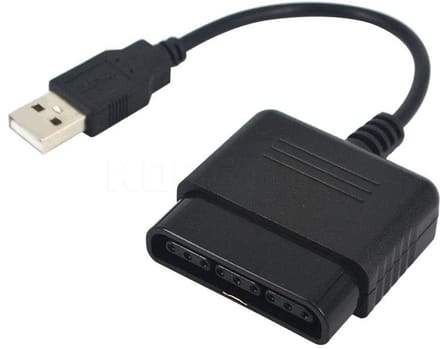 PS2 naar USB Games Controller Adapter - Compatibel met Sony PS1 PS2