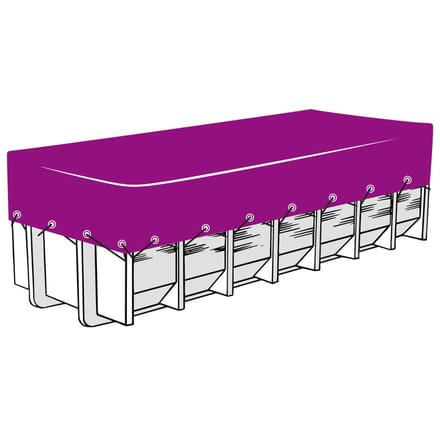 vidaXL - Containernet - 3,5x8 - m - HDPE - zwart