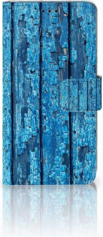 Samsung Galaxy S10 Book Style Case Wood Blue
