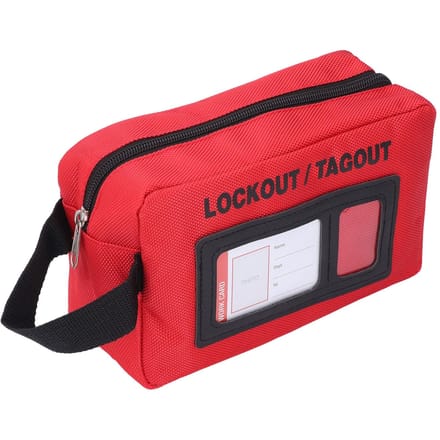 Lockout Tagout Tas Polyester Stof Grote Capaciteit Hittebestendig Lockout Tagout Opbergtas met Zichtbaar Display black