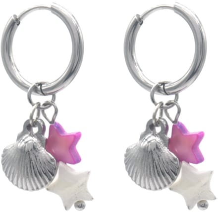 RVS Oorbellen - Schelp - 3x1.5cm - Zilver - dames - elegant - strand - zomer
