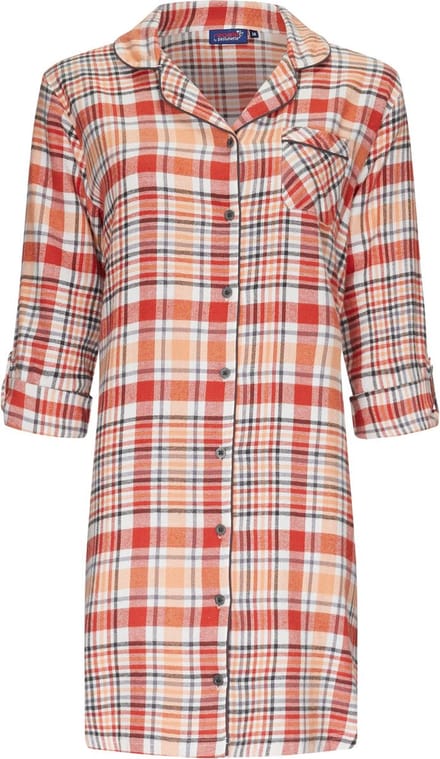 Doorknoop nachthemd roze geruit Suzanne - Roze - Maat - 36