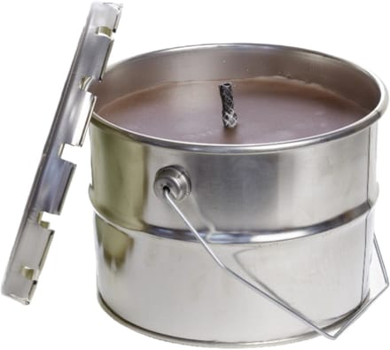 Rustik Lys buitenkaars in blik - 2,6 Kilo - 50 Branduren - Kleur cognac