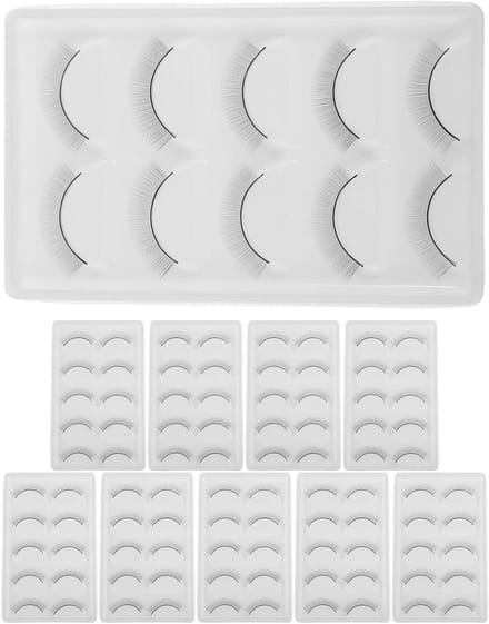 Oefenwimperstrips - Wimperverlenging oefenen - Wimpertraining - Realistisch oppervlak - 10 stuks - Zwart