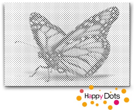 HappyDots DOT Painting Vlinders 04 - 20x30cm