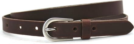 Dames Riem Leer Bruin - 2 cm Breed – Smalle Leren Dames Riem Bruin - Taillemaat 85