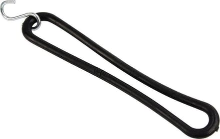 Afdekzeilwinkel - Spanrubber met s-haak 20cm elastiek zwart