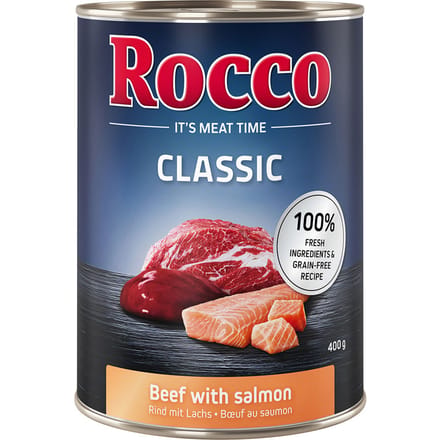 24x400g Rund met Zalm Rocco Classic Hondenvoer