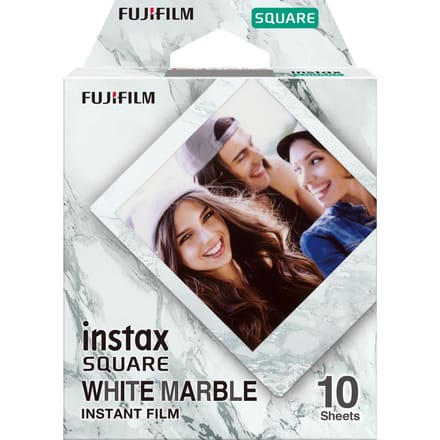 Fujifilm INSTAX Square Film - 10 Shots - White Marble