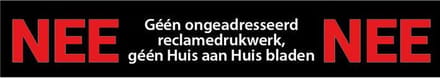 Nee nee sticker brievenbus, 140 x 25 mm