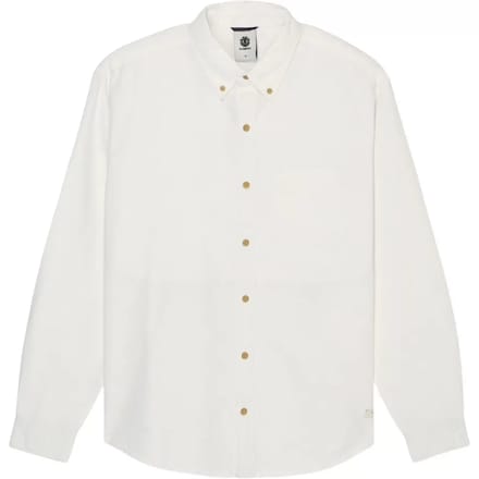 Element Button Down Oxford Regular Fit Overhemd Met Lange Mouwen Wit L Man