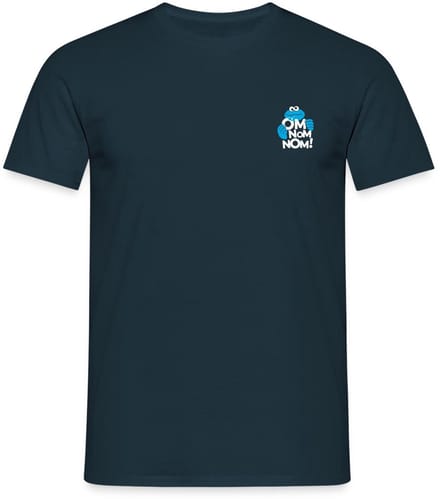 Sesamstraat Koekiemonster Om Nom Nom T-Shirt Heren