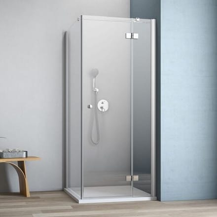 GEO maw flex door right with fixed part and side panel, 90 x 90 cm AF3009090R2360