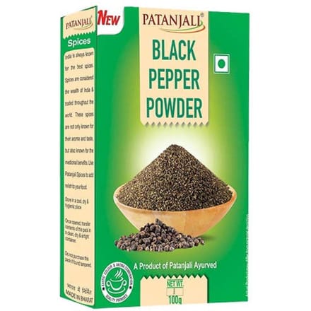 Poivre noir moulu (100g), Poudre de poivre noir, Patanjali green