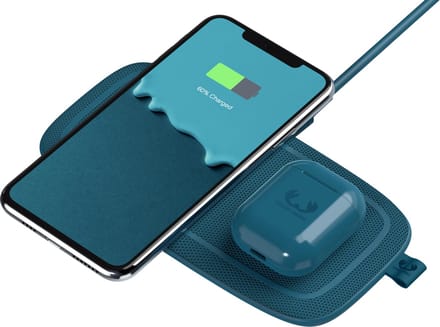 Fresh 'n Rebel - Double Qi Wireless Charging Pad + 30W Power adapter + 1,5m USB-C kabel - Base Duo - Petrol Blue