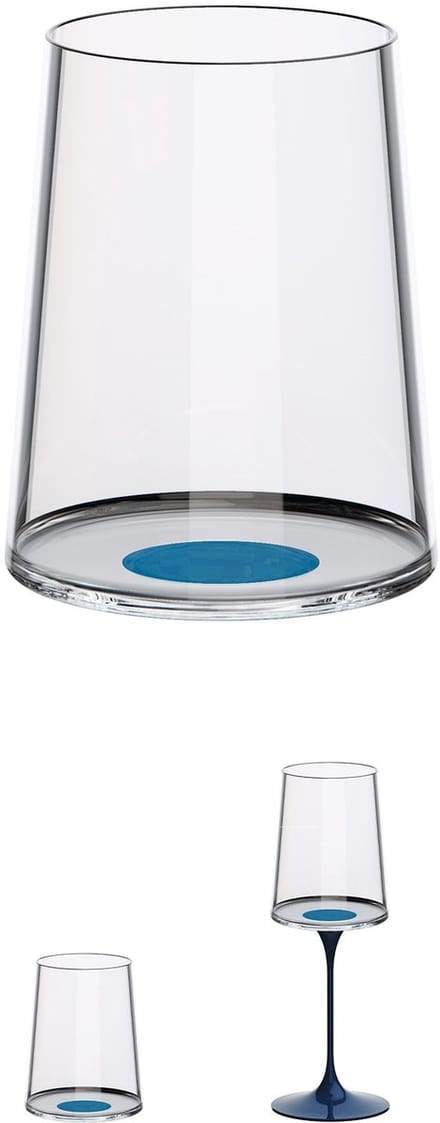 Trebonn SplitGlass - Tumbler / Wittewijnglas - 280ml - Set van 2 - Blauw