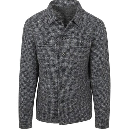 Suitable Overshirt Wool Blend Grijs Blauw - Maat XXL - Heren