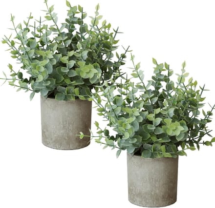 Mini Eucalyptus Kunstplanten - 2 Stuks voor Huisdecoratie