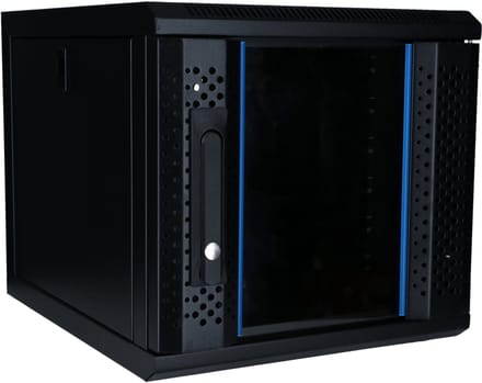 DSIT 10 inch 6U serverkast met glazen deur 370X450X370mm (BxDxH) - serverbehuizing - serverrack