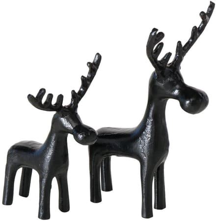 Boltze Home decoratie eland zwart set winterdecor modern.