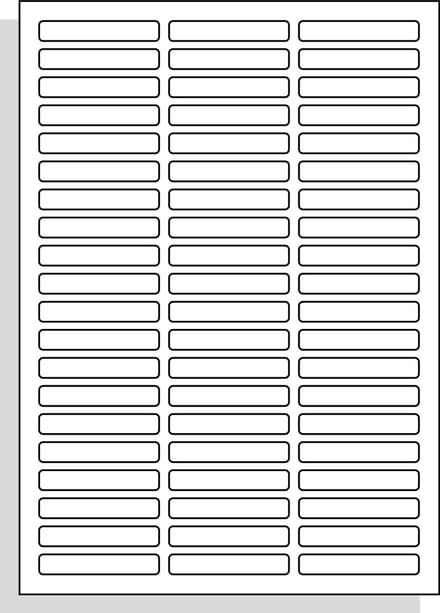 A4 Laserprinter etiketten - 60 x 10 mm rechthoek - mat wit - 100 vel per doos