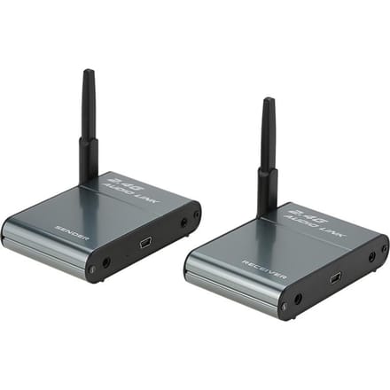 2.4G digitale draadloze audiozender zender- en ontvangeradapterluidspreker voor HiFi Home Audio EU Plug zwart