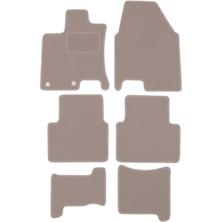 Beige velours vloermatten voor: Nisan Qashqai +2 crossover (2008-2013)