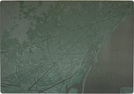 Place Maps Placemat Skyline Antwerpen - Centraal Station - Kunstleer - Champagne - 1 Stuk