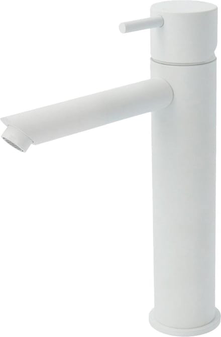 Hotbath Cobber - Wastafelmengkraan - zonder Waste - Laag - Wit - Opbouw - Messing - V05