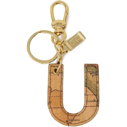 Alviero Martini Prima Classe Beige Leren Sleutelhanger