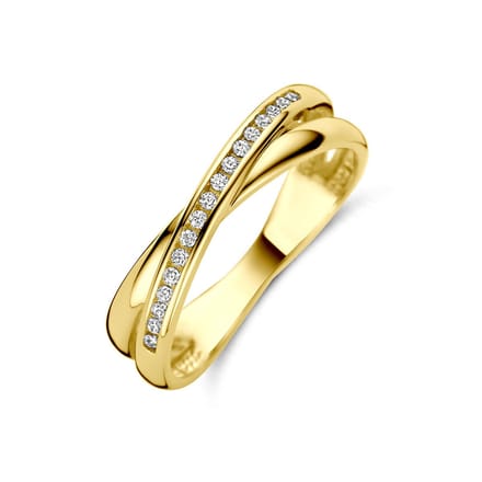 14K Geelgouden Ring met Zirkonia 4034915 – 5 mm