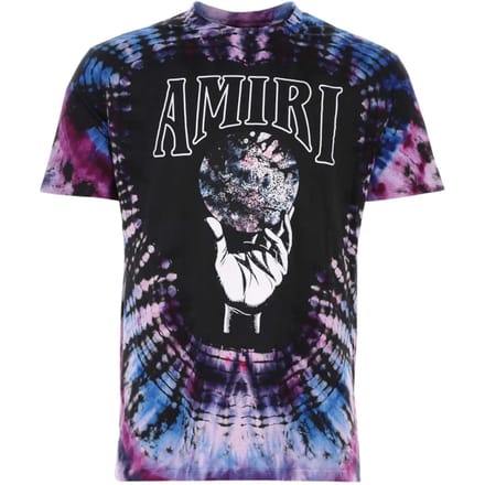 Amiri Crystal Ball SS-logo tie-dye paars T-shirt