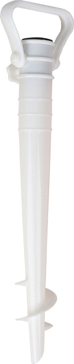 Sunnydays Parasolharing/anker - wit - kunststof - H38 cm - draaischroef - strand parasol