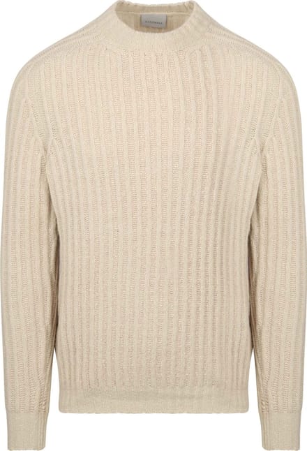 Suitable Pullover Boiled Wool Ecru - Maat L - Heren - Sweater