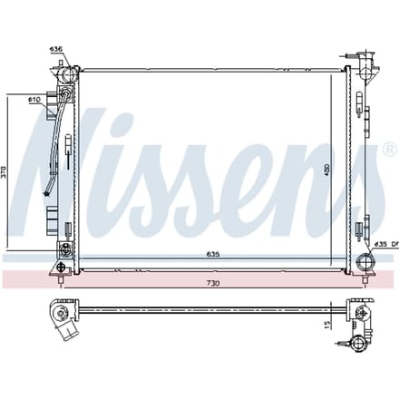 Radiator, motorkoeling NISSENS 675055