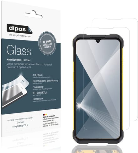 dipos – 2x Pantserfolie geschikt voor Cubot KingKong ES 5 | 9H Screenprotector