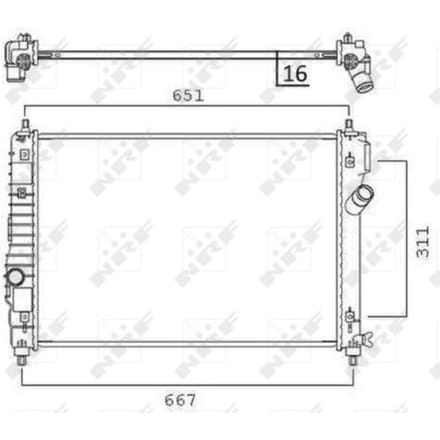 Radiator, motorkoeling NRF 58505
