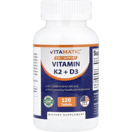 Vitamatic, Vitamine K2 + D3, 120 Comprimés