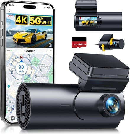 TIM® Dashcam voor Auto Voor en Achter - Dashcam - Zwart - 3cm x 5cm x 10cm