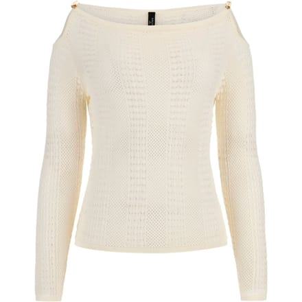 GUESS Marciano By  Emma Ls Cut Out Top Sweater Sandy Shore Taglia: M | Maglioni a maglia Outlet | Donna | Marrone