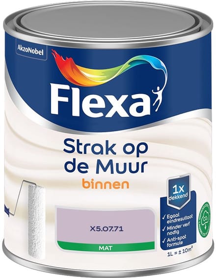 Flexa - Strak Op De Muur Binnen Mat - X5.07.71 - Mengverf - 1 L
